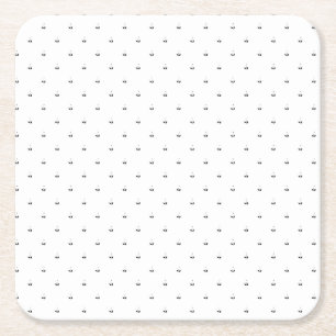 Linjekonst, vit Lilac Papper Underlägg Kvadrat