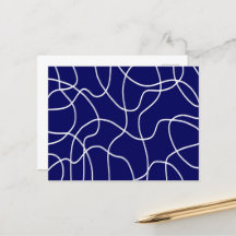 Linjekonst: Vit på Mörk blått