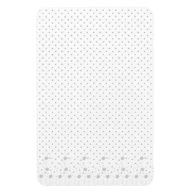 Linjekonst, White Lilac Magnet (Vertikal)