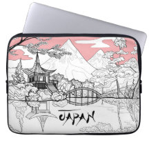 Linjemålad japansk tempelsjöberg