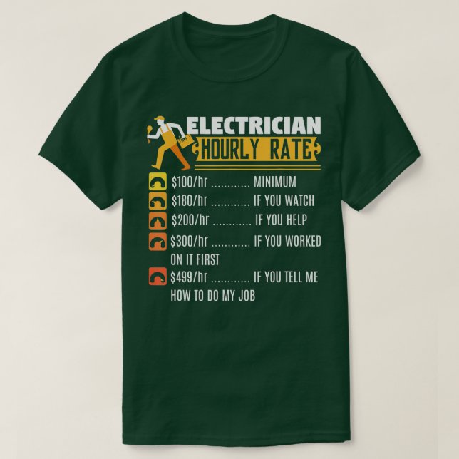 Linjeman Gift för elektriker T Shirt (Design framsida)