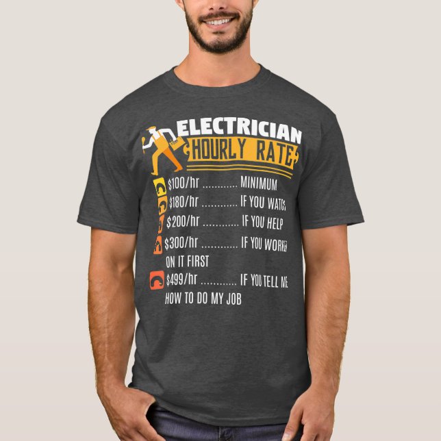 Linjeman Gift för elektriker T Shirt (Framsida)