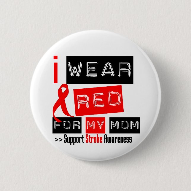 Linjemöjlighet I Bära Red Ribbon för mitt Mamma Knapp (Framsida)