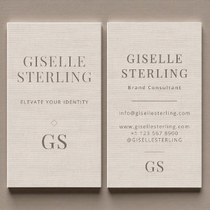 Linjemonogram Modernt Elegant Minimalistiskt Visitkort