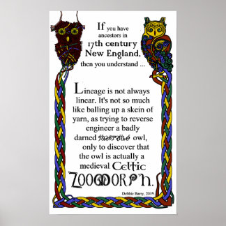 Linjen är inte alltid linjär, Macrame Uggla Poster