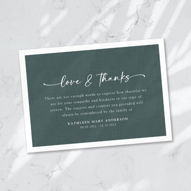 Linjenffektskript för enkel Grönt,  Tack Kort (Skapare uppladdad)