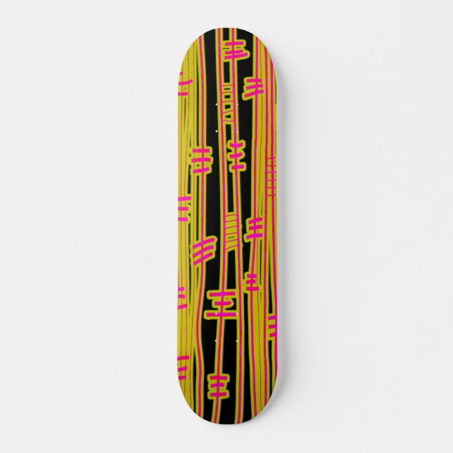 Linjer Abstrakt - 02 Mini Skateboard Bräda 18,7 Cm (Framsida)
