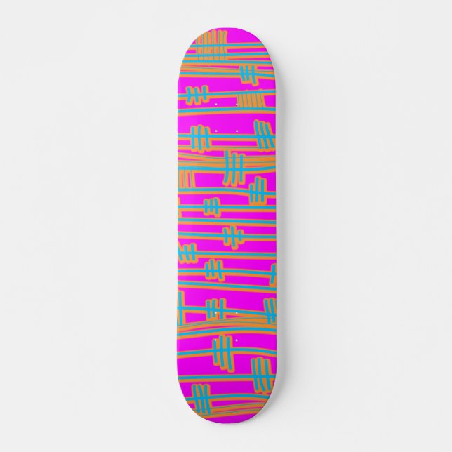 Linjer Abstrakt Skateboard Bräda 20,5 Cm (Framsida)