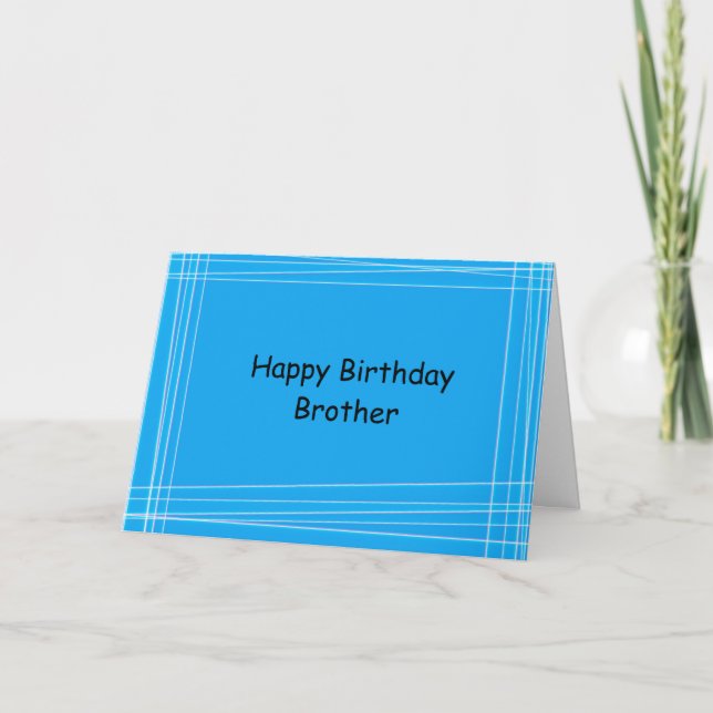 Linjer Brother Birthday Card Kort (Framsida)