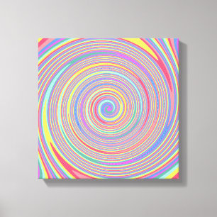 Linjer Färg Swirl Canvas