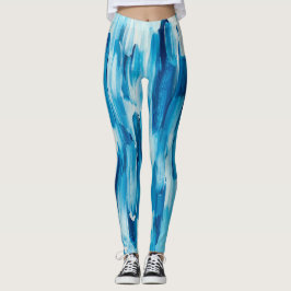 Linjer för blå kall. Sjöfart i marinsjöfarten Leggings