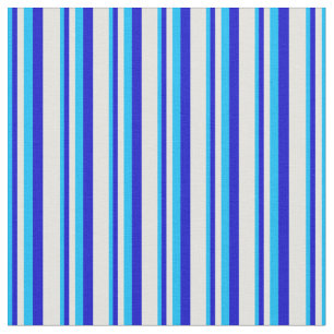 Linjer för Deep Himlar Blue, Blue & Light Gult Tyg