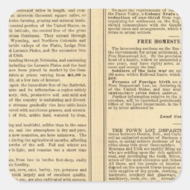 Linjer Fyrkantigt Klistermärke (Framsida)