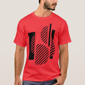 linjer geometriska cirklar t shirt