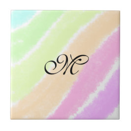 Linjer lägga till ditt monogram kakelplatta