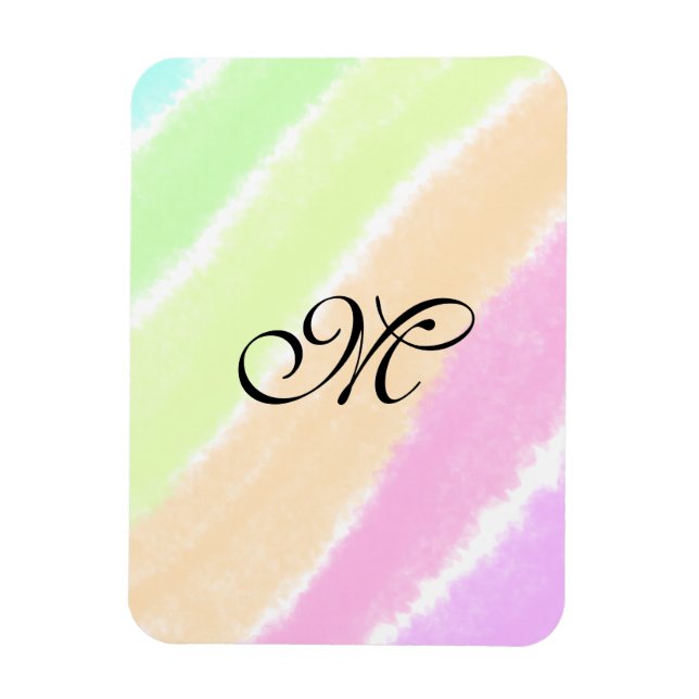 Linjer lägga till ditt monogram magnet (Vertikal)