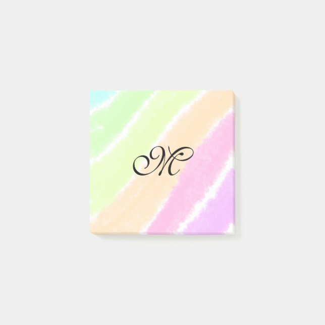 Linjer lägga till ditt monogram post-it block (Framsida)