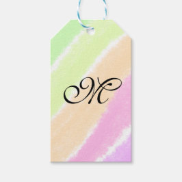 Linjer lägga till ditt monogram presentetikett