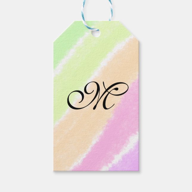 Linjer lägga till ditt monogram presentetikett (Framsidan)