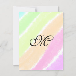 Linjer lägga till ditt monogram vykort