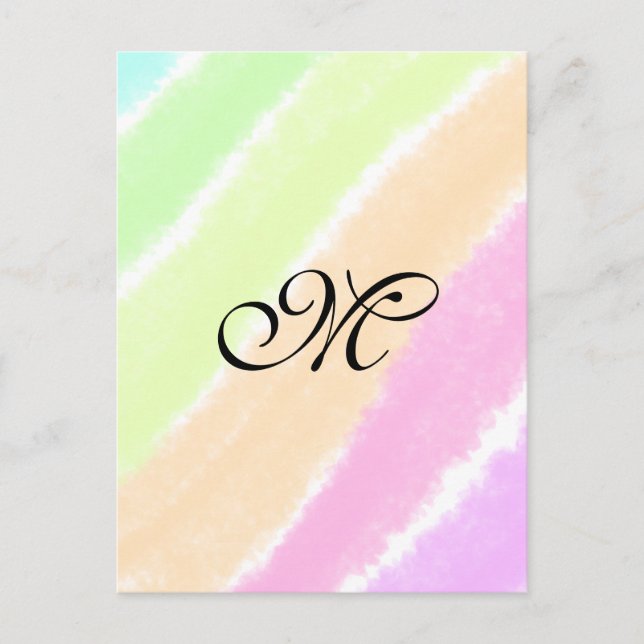 Linjer lägga till ditt monogram vykort (Framsida)