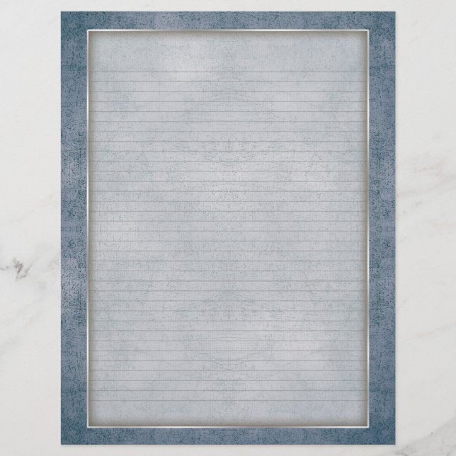 Linjer Letterhead (tillval) med Åldras Ram Teal (Framsida)
