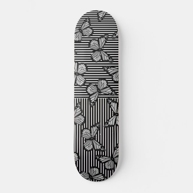 Linjer N Butterflies Skateboard (Framsida)