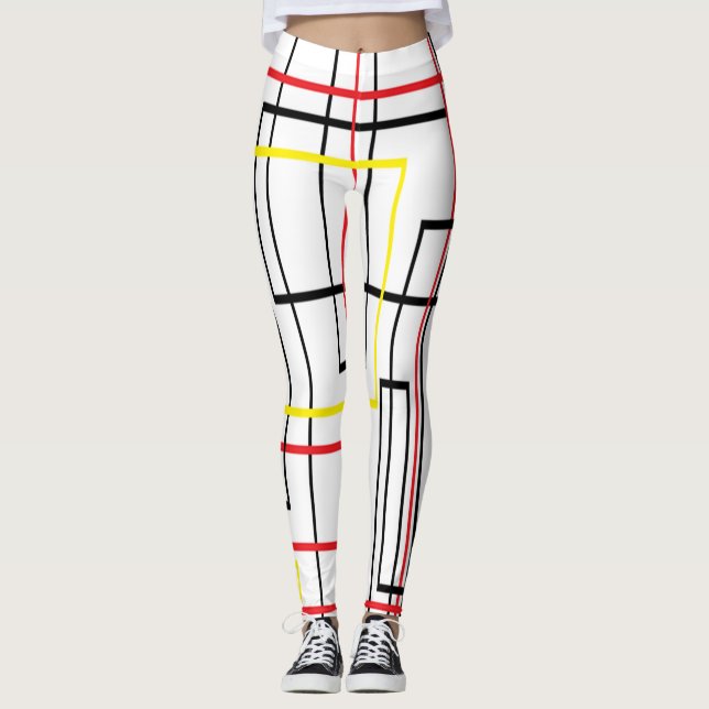 Linjer Network Coola Leggings (Framsida)