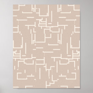 Linjer Neutralt Beige med minimalistisk Abstrakt Poster