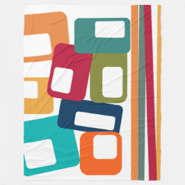 Linjer och rektanglar fleecefilt