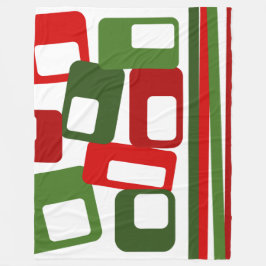 Linjer och rektanglar fleecefilt