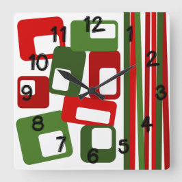 Linjer och rektanglar fyrkantig klocka