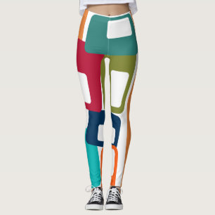 Linjer och rektanglar leggings
