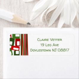 Linjer och rektanglar returadress etikett