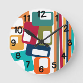 Linjer och rektanglar rund klocka