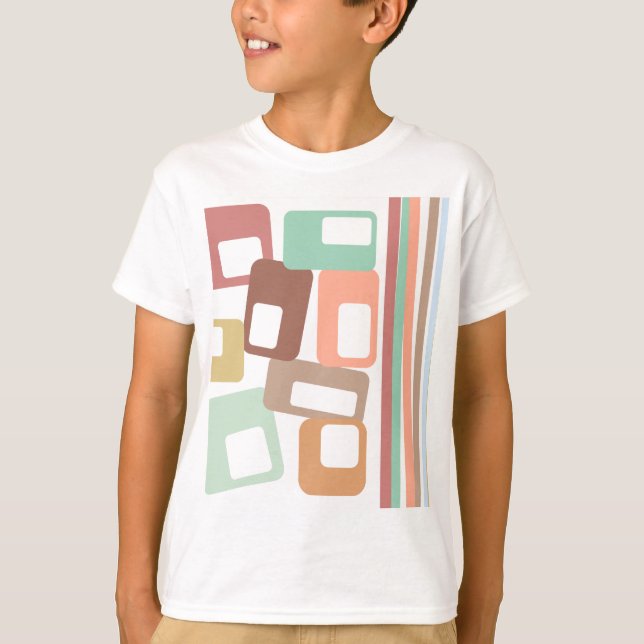 Linjer och rektanglar t shirt (Framsida)