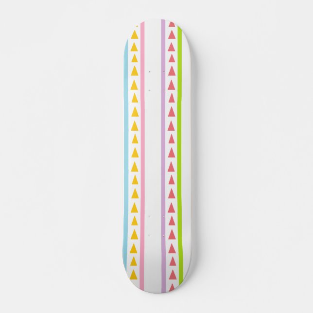 Linjer och trianglar mönster mini skateboard bräda 18,5 cm (Framsida)