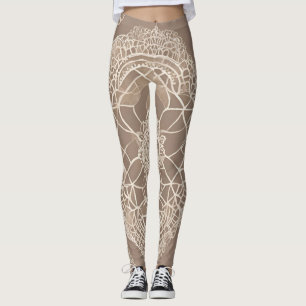 Linjer på Clay Snöre AI art Leggings