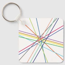 Linjer som korsar flera färgader nyckelring