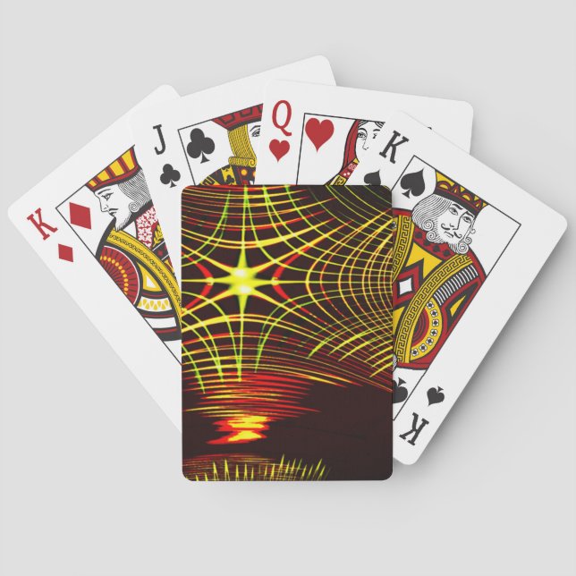 Linjer som upprepar sig i våg- och ljuseffekt? casinokort (Baksidan)