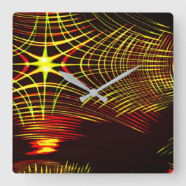 Linjer som upprepar sig i våg- och ljuseffekt? fyrkantig klocka