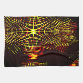 Linjer som upprepar sig i våg- och ljuseffekt? kökshandduk