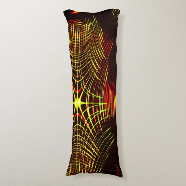 Linjer som upprepar sig i våg- och ljuseffekt? kroppskudde (Framsidan Vertikal)