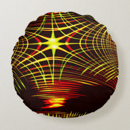 Linjer som upprepar sig i våg- och ljuseffekt? rund kudde