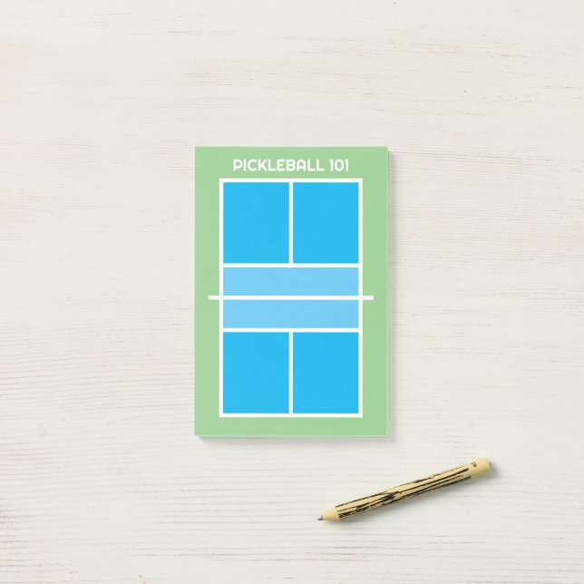 Linjer träningskassa för pickleball post-it block (På skrivbordet)