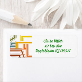 linjer under 1970-talet returadress etikett