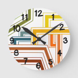 linjer under 1970-talet rund klocka