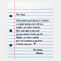 Linjerad Kärlek-anteckning för Pappra Brev-skript