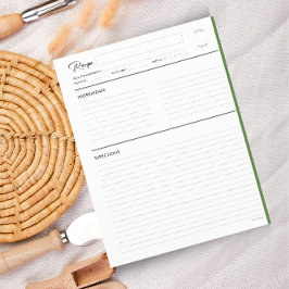 Linjerad mottagare med anteckningar ModernGreen br