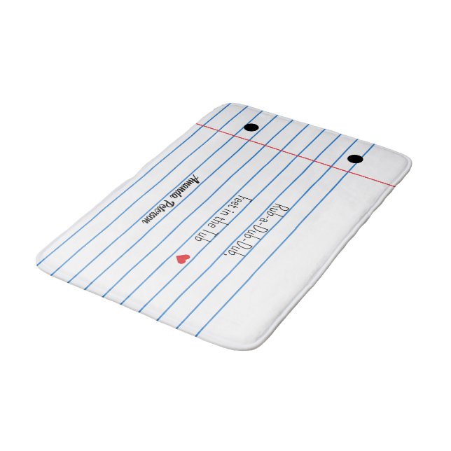 Linjerad Papper Lakan-funny Anpassningsbar Badrumsmatta (Vinklad)